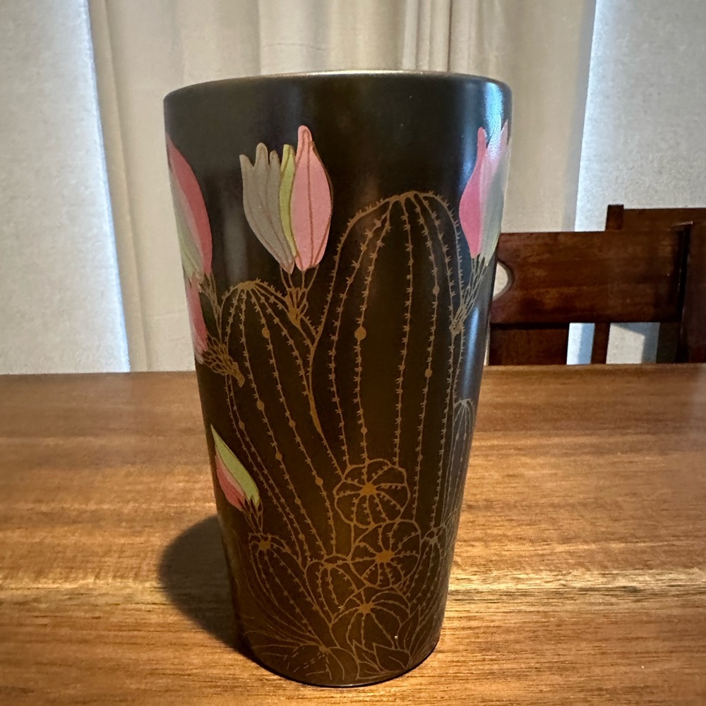 2022 bronze cactus flower Starbucks Ceramic Tumbler